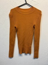 Primark mustard ribbed crew neck jumper UK 10  12 very stretchy