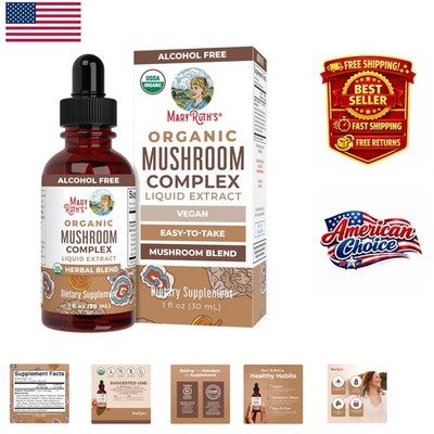 30 Servings of MARYRUTH'S Non-GMO Organic Mushroom Drops: Enjoy Healthy Living