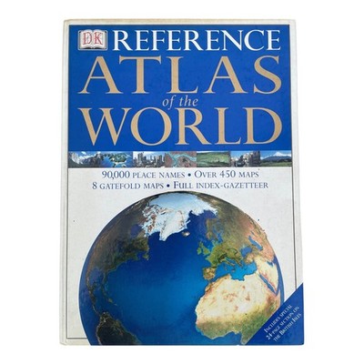 DK Reference Atlas of the World Second Edition Hardcover Book with 450+ Maps
