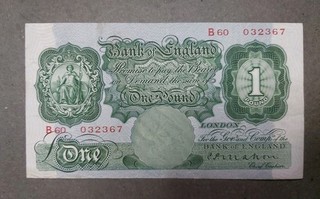 Bank of England C.P. Mahon 1928 Issue Prefix B60 £1 Note In Good Condition. #24