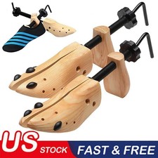 2025 One Pair 2-way Wooden Adjustable Shoe Stretcher for Men Women Size 9-13 New