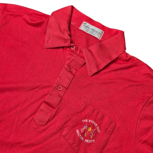 John Smedley, VTG John Smedley Mens XL Ryder Cup 1981 Walton Heath Golf Polo Sea Island Cotton