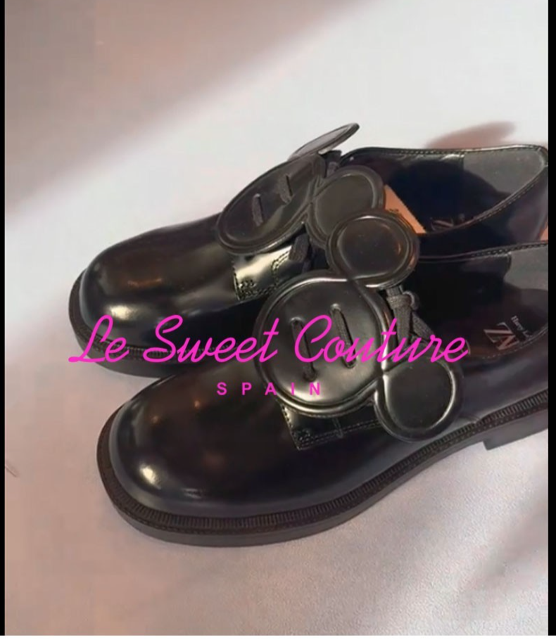 ZARA WOMAN NWT FW25 LEATHER LACE-UP MOCCASINS HARRY LAMBERT DISNEY