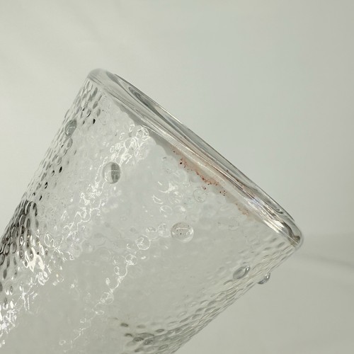 Textured Glass Genie Bottle with Green Flame Stopper MCM Retro Style A - Picture 6 of 8