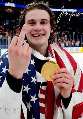 USA Hockey Gold Medalist Poster Wall Art Hockey Player Print
