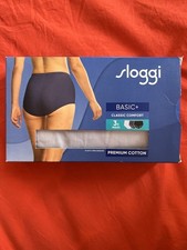 Image of Sloggi Women's Knickers 3-Pack GB size 20 BNIB unworn NEW Cotton MULTI-colour