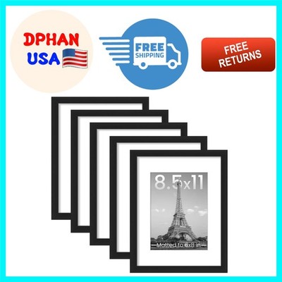 Lightweight & Durable 8.5x11 Picture Frames - Set of 5 for Memorable Displays