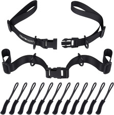 2 Pack Backpack Chest Straps, Heavy Duty Adjustable Backpack Sternum