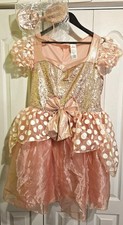 Disfraz de Minnie Mouse Oro Rosa Adulto Plus Vestido Orejas Lunares Disney Junior XL