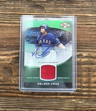 2011 Topps Nelson Cruz Game Used Unity Patch Autographs Emerald /50