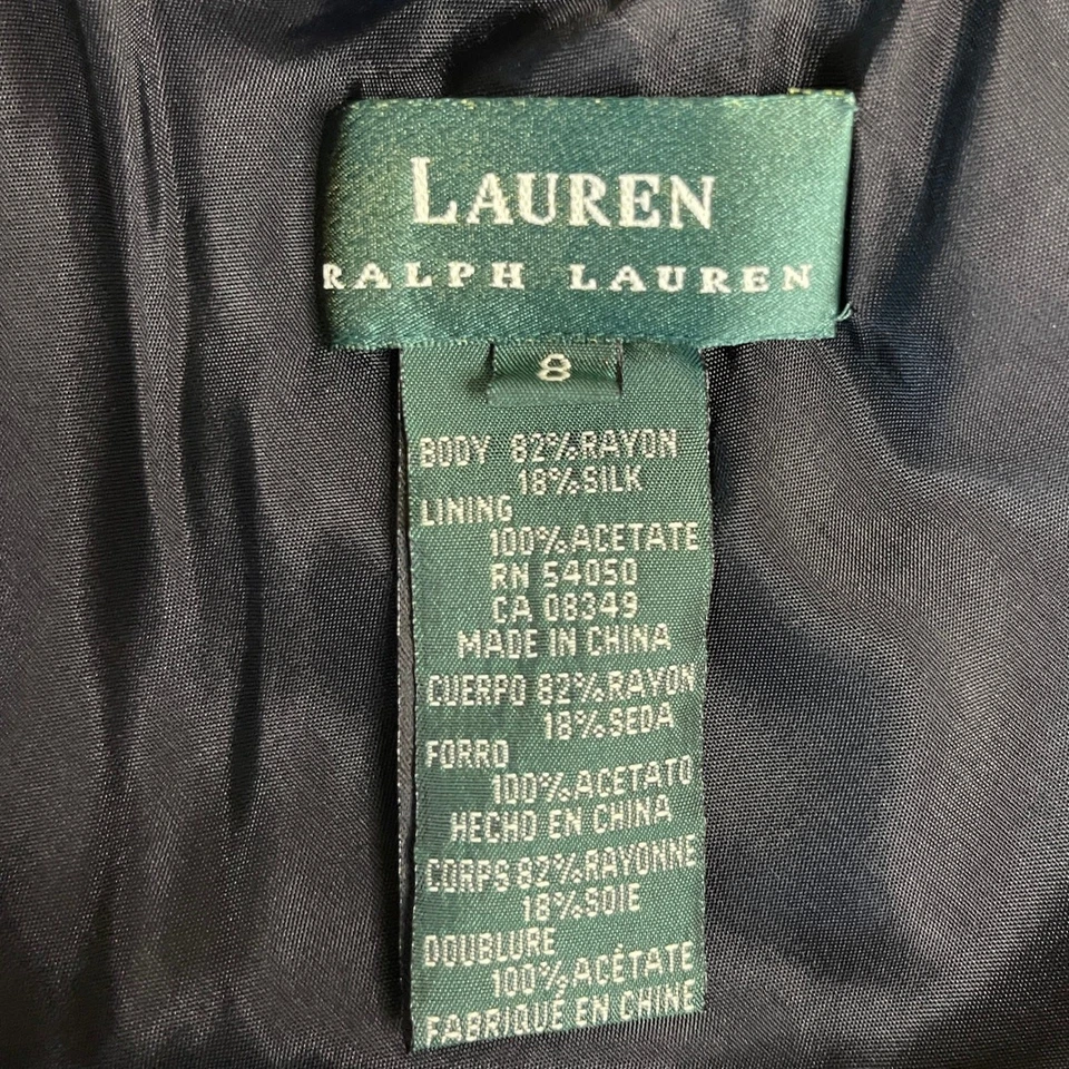 Maxi Vestido Largo Lauren Ralph Lauren Negro Terciopelo Seda Corte Espalda Abierta Para Mujer 8 Foto 3 de 4