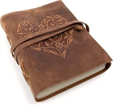 Handmade Leather Journal/Writing Diary/Bound Daily Notepad for Men & Women Unlin