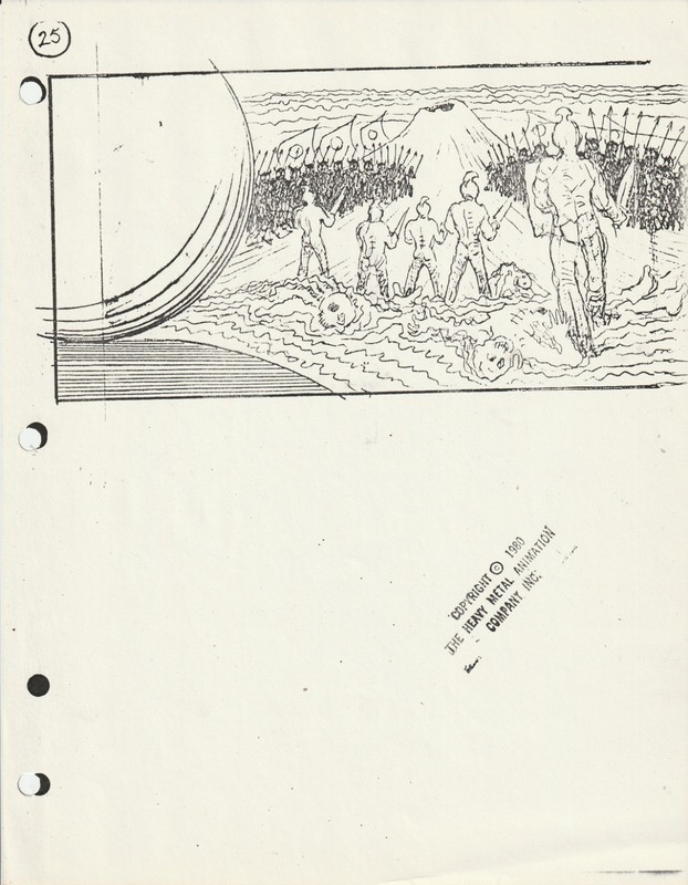 1981 HEAVY METAL "Neverwhere Land- 2 ARMIES" DELETED SEQ Cornellius Cole III Art