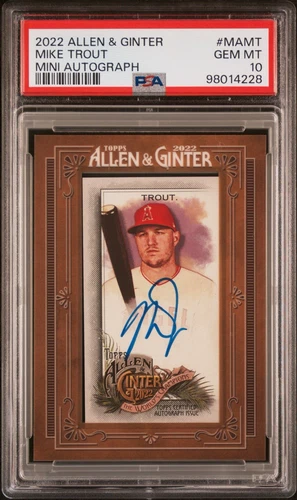 2022 Topps Allen and Ginter Mike Trout Framed Mini Auto #MA-MT PSA 10 💎 Pop 5!