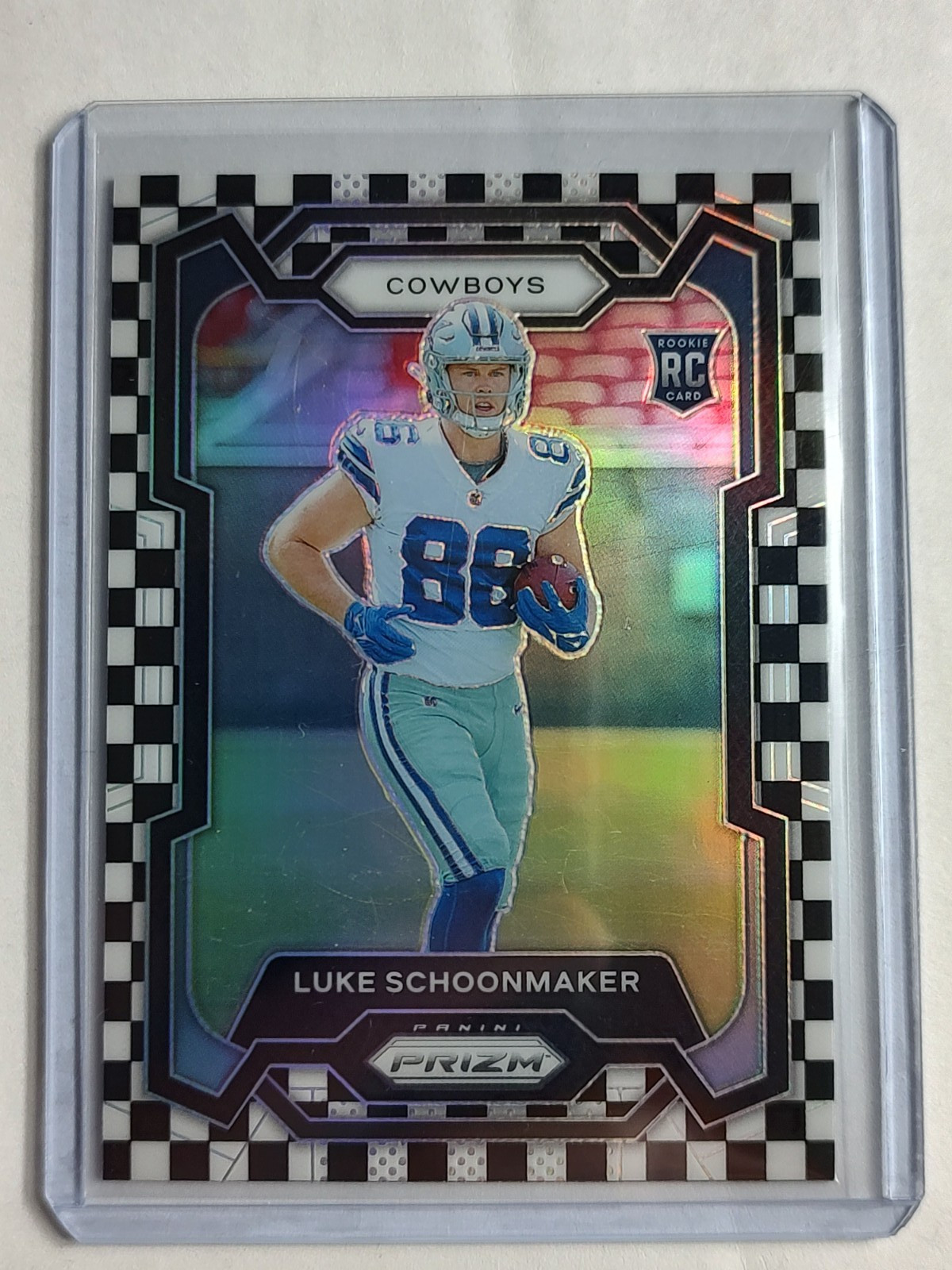 2023 Panini Prizm Rookies Black & White Checker Luke Schoonmaker #325 Rookie RC