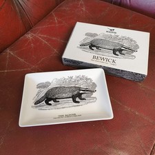 Thomas Bewick The Badger Trinket Dish Magpie Line Wildlife Illustration Boxed