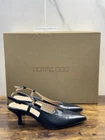 Pomme D’or Sling Back Blue Leather Luxury Handmade Woman Pomme D’or Women 40