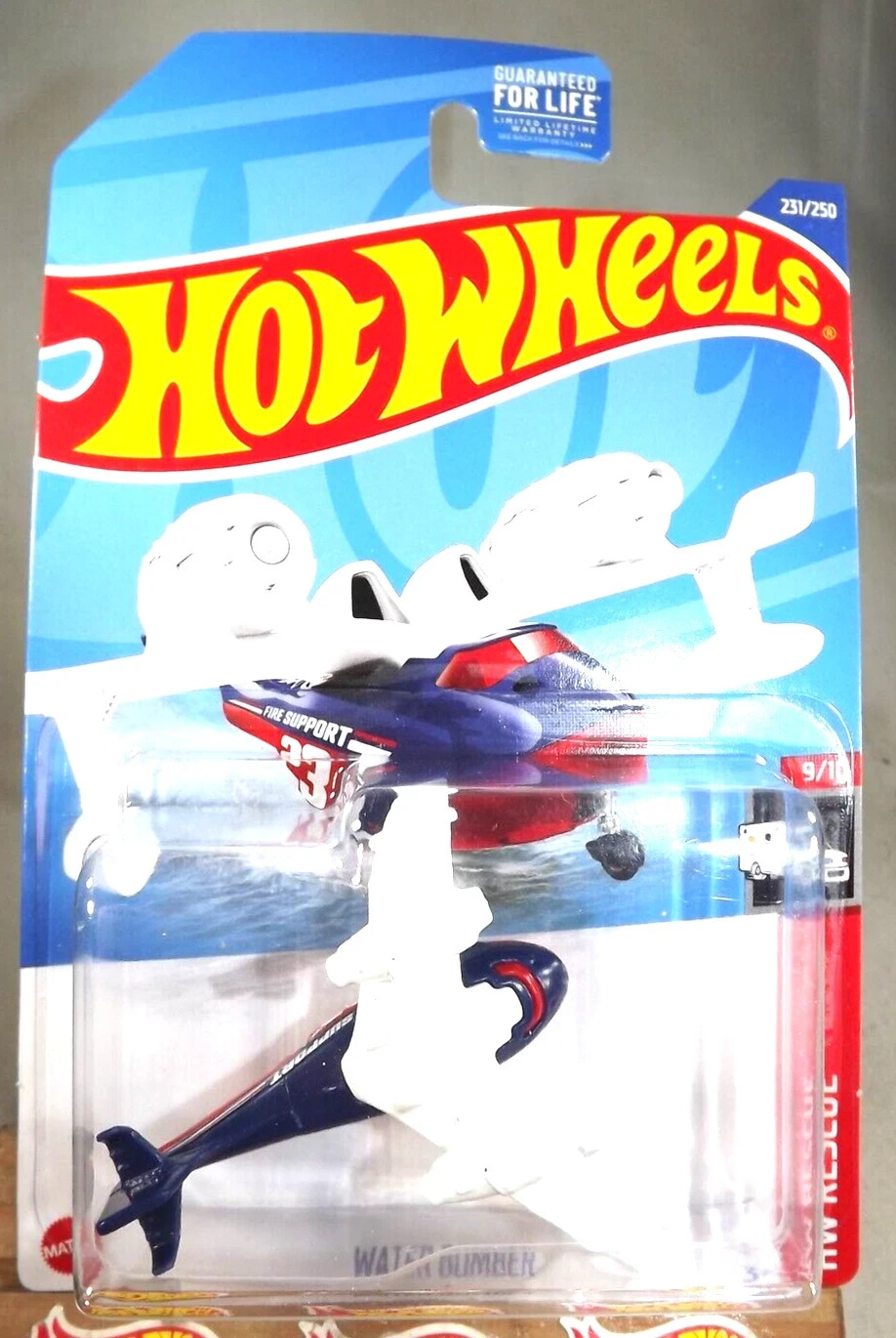 2022 Hot Wheels #231 HW Rescue 9/10 WATER BOMBER Blue / White - SHIPS FAST!