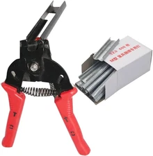 Type M Nail Ring Pliers with 1200Pcs M Clips Multifunction Cage Clamp Hog Ring P