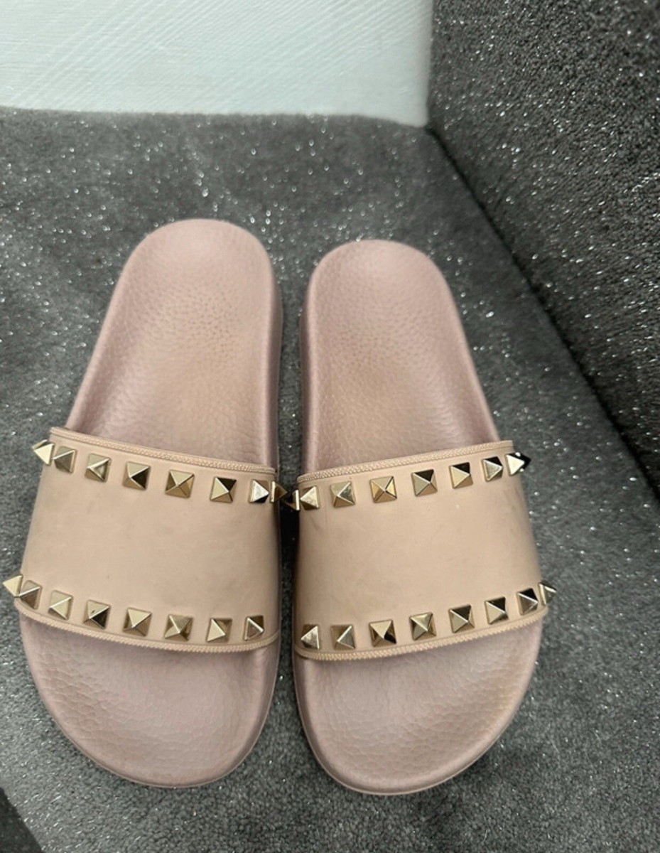 Valentino Garavani Womens Rockstud slide sandals Sliders Size UK EUR 36