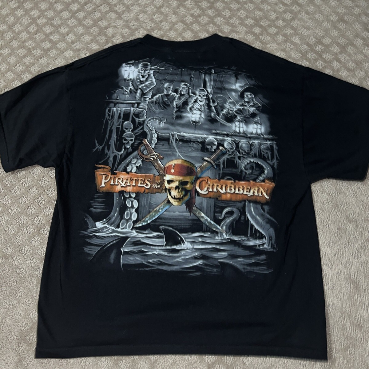 Vintage 90s NOS Pirates of the Caribbean shirt XL movie