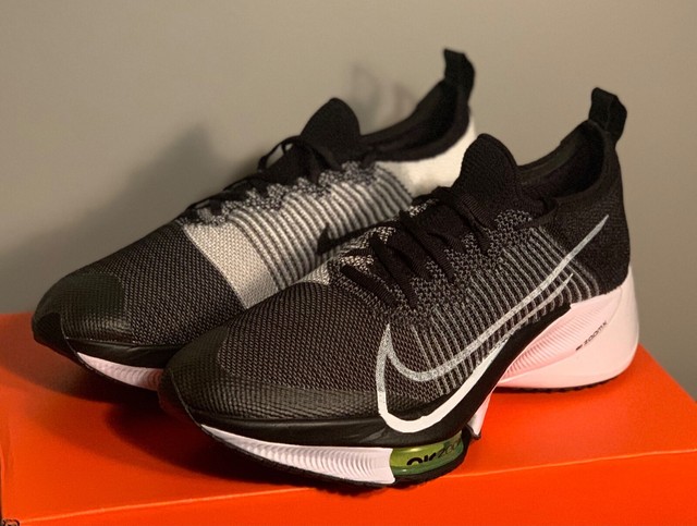 Size 9 - Nike Air Zoom Tempo Next% Flyknit Black White Volt 2020 for sale online | eBay