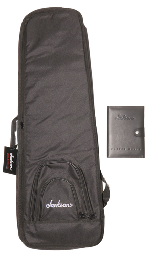 Jackson schwarz 11 mm gepolstert Multi-Fit Gigbag 600 Denier & schwarzes Leder Portfolio