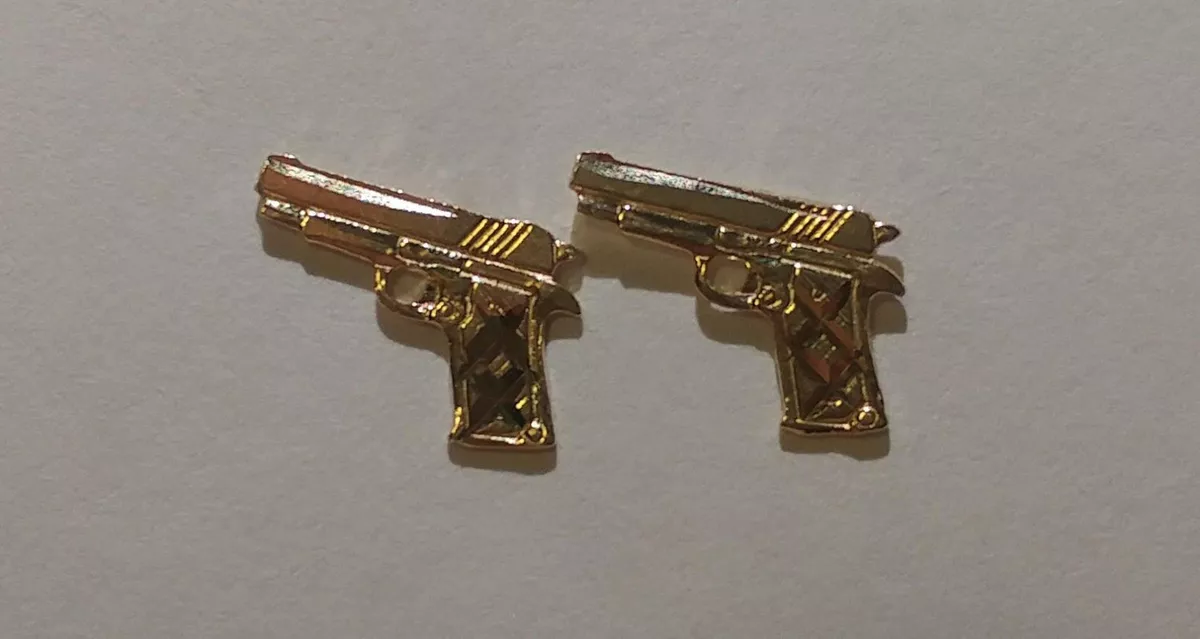 Gold gun best sale earrings