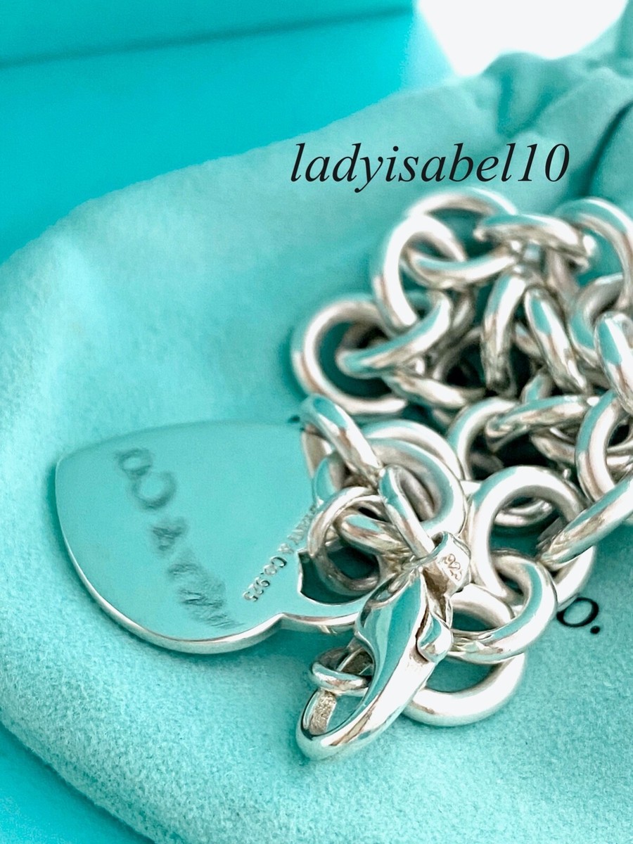 Tiffany & Co Heart Tag Charm Bracelet 7.5 Tiffany & Co Heart Tag Charm Bracelet 7.5
