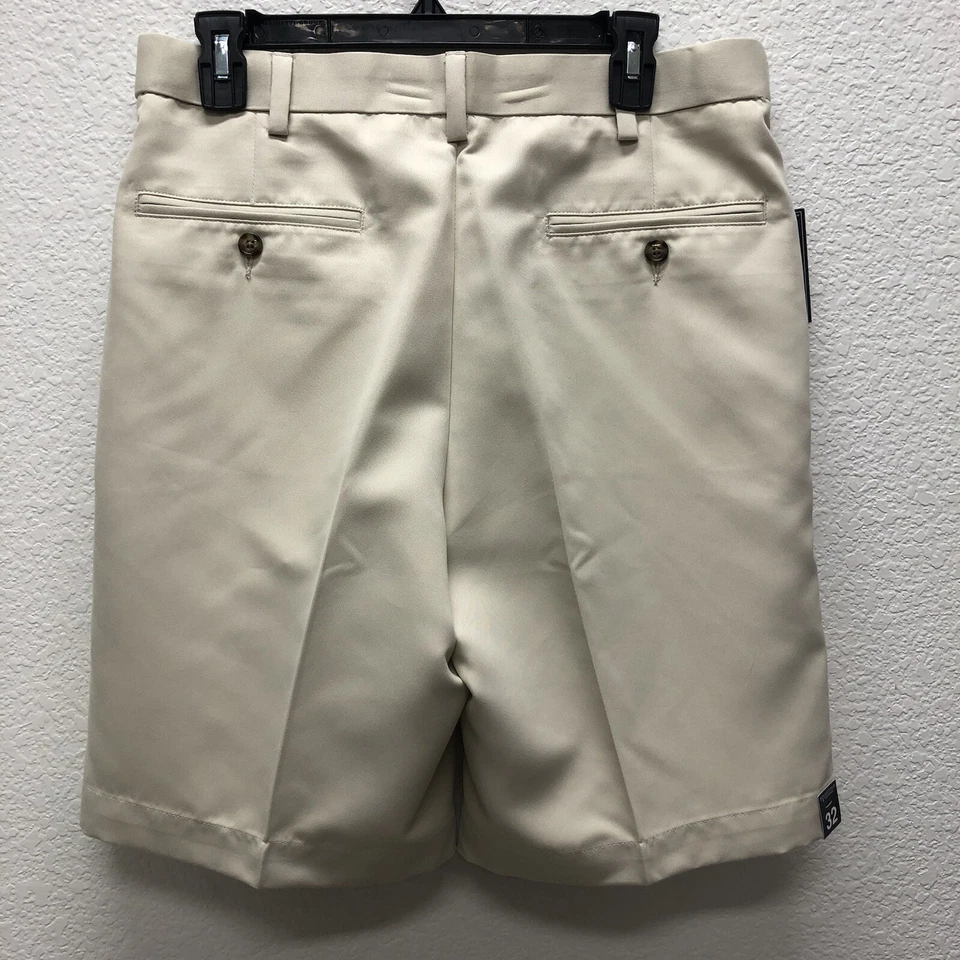 Новый круглый дерево и Йорк путешествий Smart шорты мужской 32 классический крой плиссированные кремовые новый с ярлыками - Изображение 3 из 4