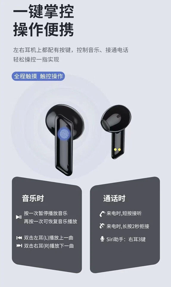 AWEI T36 True Wireless Touch IPX4 Waterproof Stereo Dual Mode Bluetooth Headset - Image 4 of 4