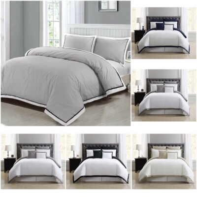 400 Thread Count Duvet Cover 100 Egyptian Cotton Sateen 2 Row