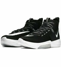 nike zoom basketball shoes black and white