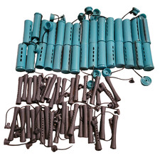 Lot 66 VTG Goody Plastic Perm Rods with elastic closures