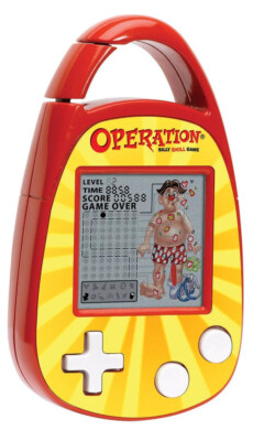OPERATION Handheld Electronic Game Toy Clip-on Carabiner Keychain