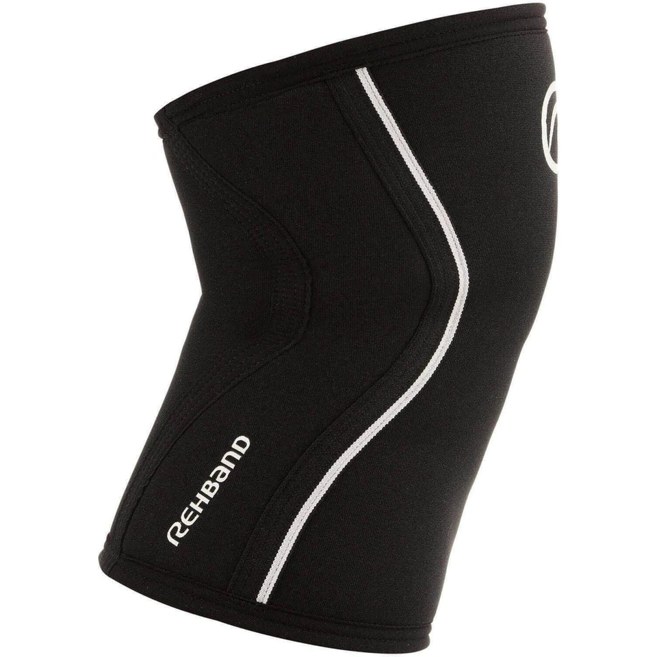 Rehband RX 7mm Knee Sleeve Support Black Gym Compression - Image 2 of 3
