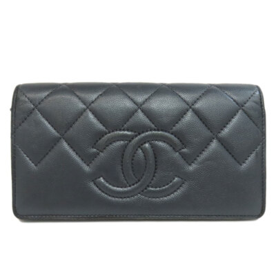 CHANEL Long wallet (with coin pocket) COCO Mark Soft Caviar CHANEL Long wallet (with coin pocket) COCO Mark Soft Caviar