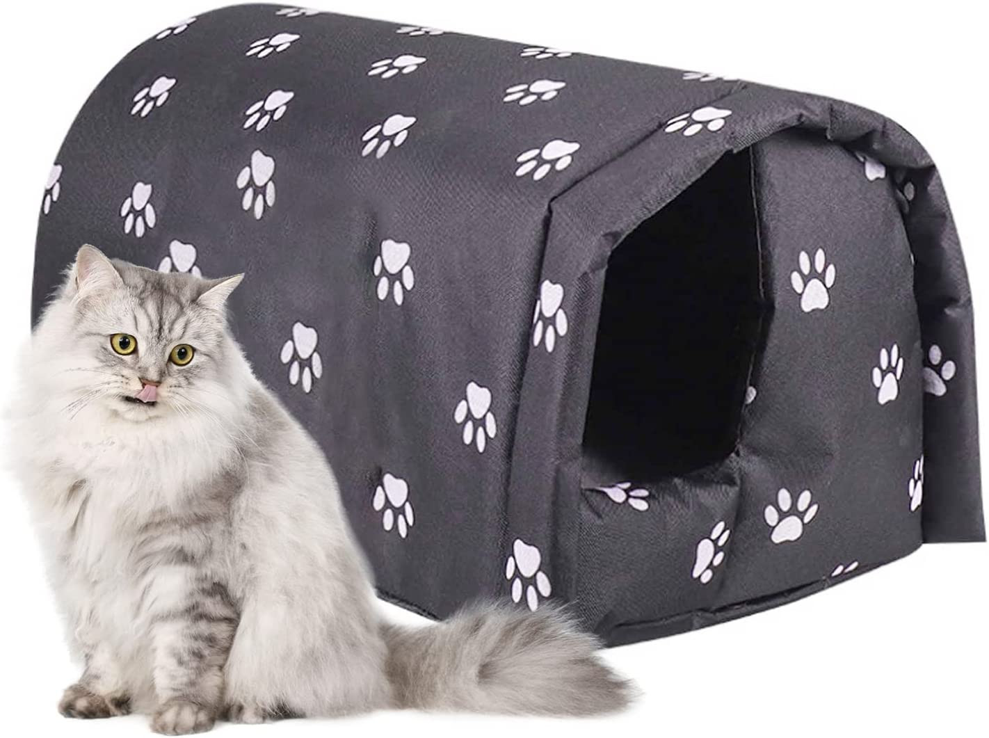 Stray Cats Shelter, Waterproof Outdoor Cat House Foldable Wa