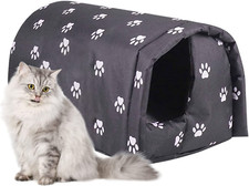 Stray Cats Shelter, Waterproof Outdoor Cat House Foldable Warm Pet Cave for Wint