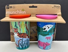 Munchkin Miracle 360 Wildove Sippy Cup 9oz 2-Pack Tiger / Rhino 12m 