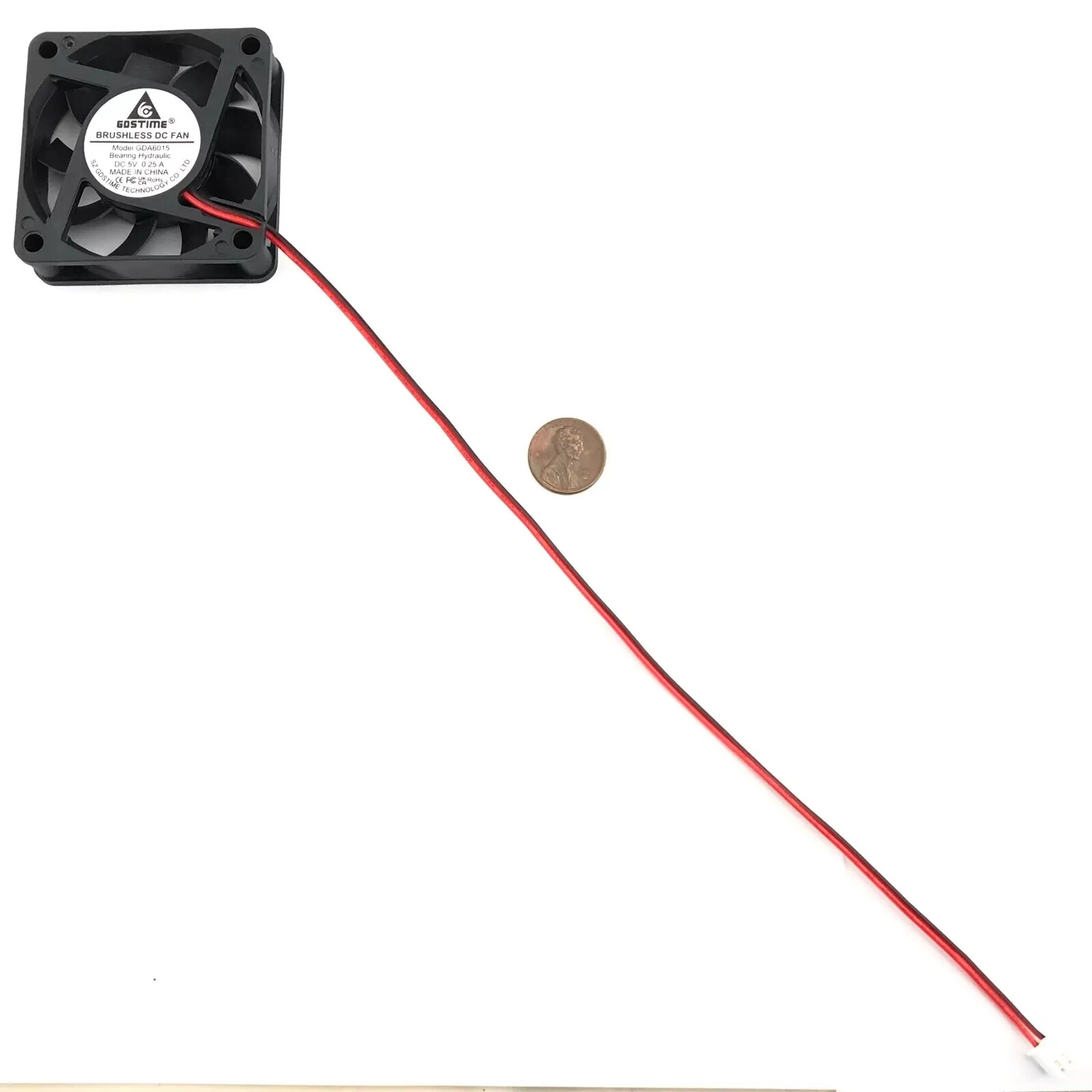 GDSTIME 5v 6015 60mm x 60mm x 15mm 2PIN DC Cooling Fan Brushless A45