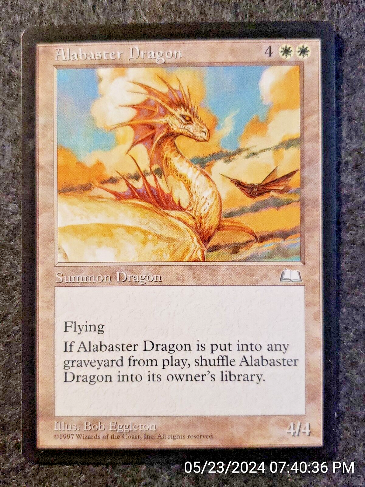 Alabaster Dragon Weatherlight NM White Rare MAGIC THE GATHERING