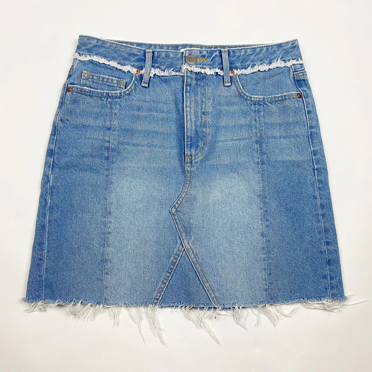 Light denim pencil clearance skirt