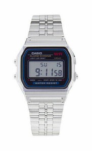 casio retro silver watch