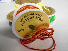 5' BCY 24 Neon Orange/Black D Loop Materiel Compound Bow String Release Loop