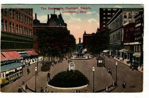 1920s The Esplande Fountain Square Cincinnati Ohio Post Card Ebay