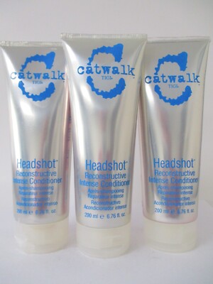 Tigi Catwalk Headshot Reconstructive Conditioner 6.76 oz (Pack of 3)