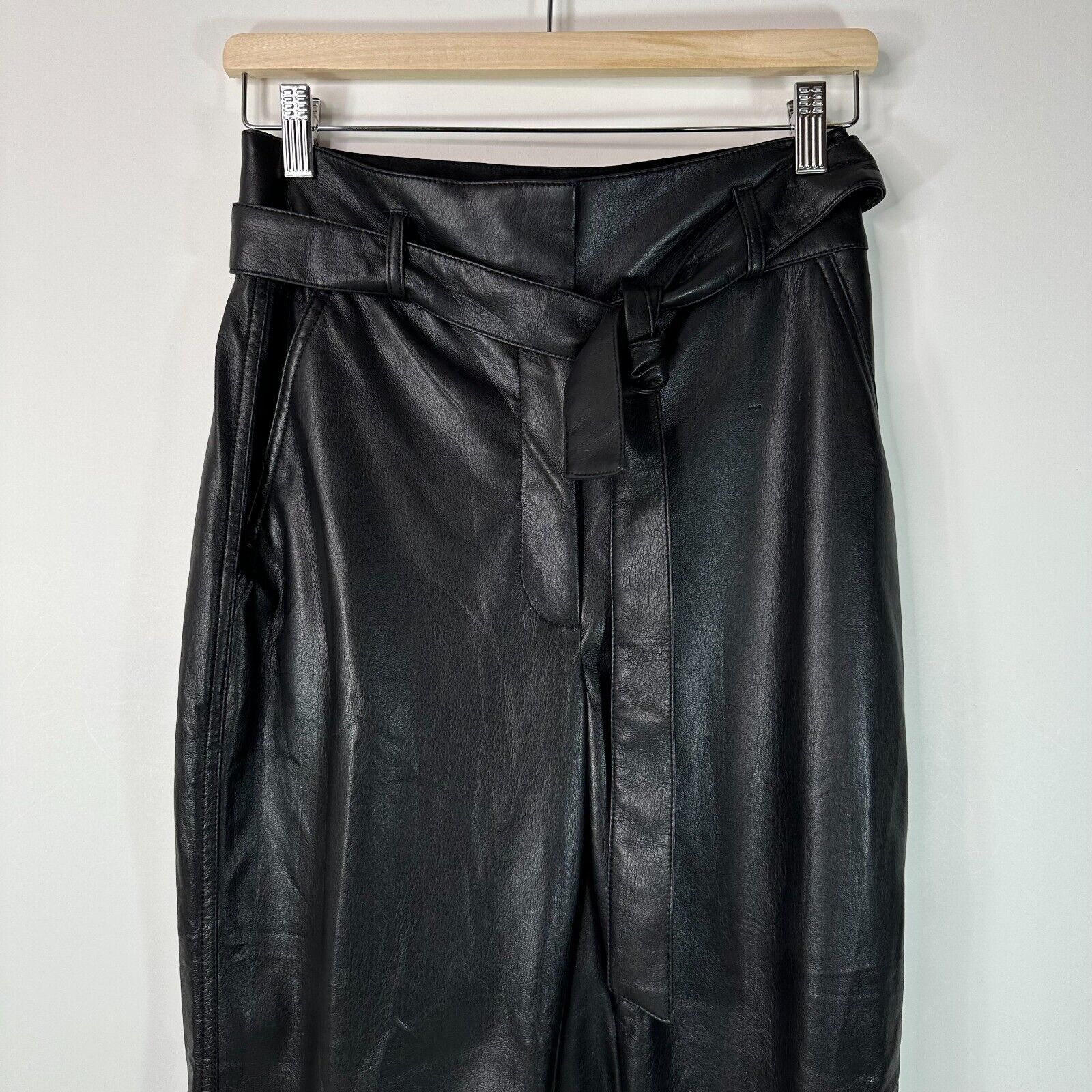 Babaton Faux Leather Polyurethane Belted Pant Hig… - image 3