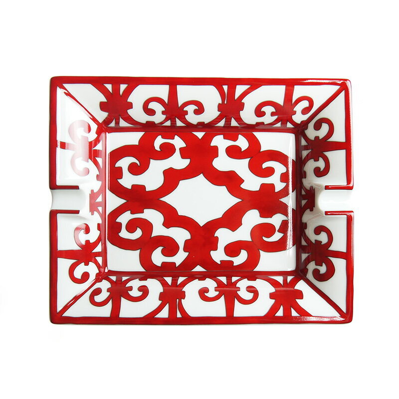 Hermes Balcon du Guadalquivir Change tray porcelain Ashtray red