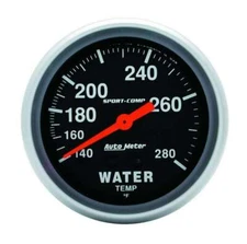 Autometer 66.7mm 140-280F Mechanical Water Temp Gauge Sport-Comp